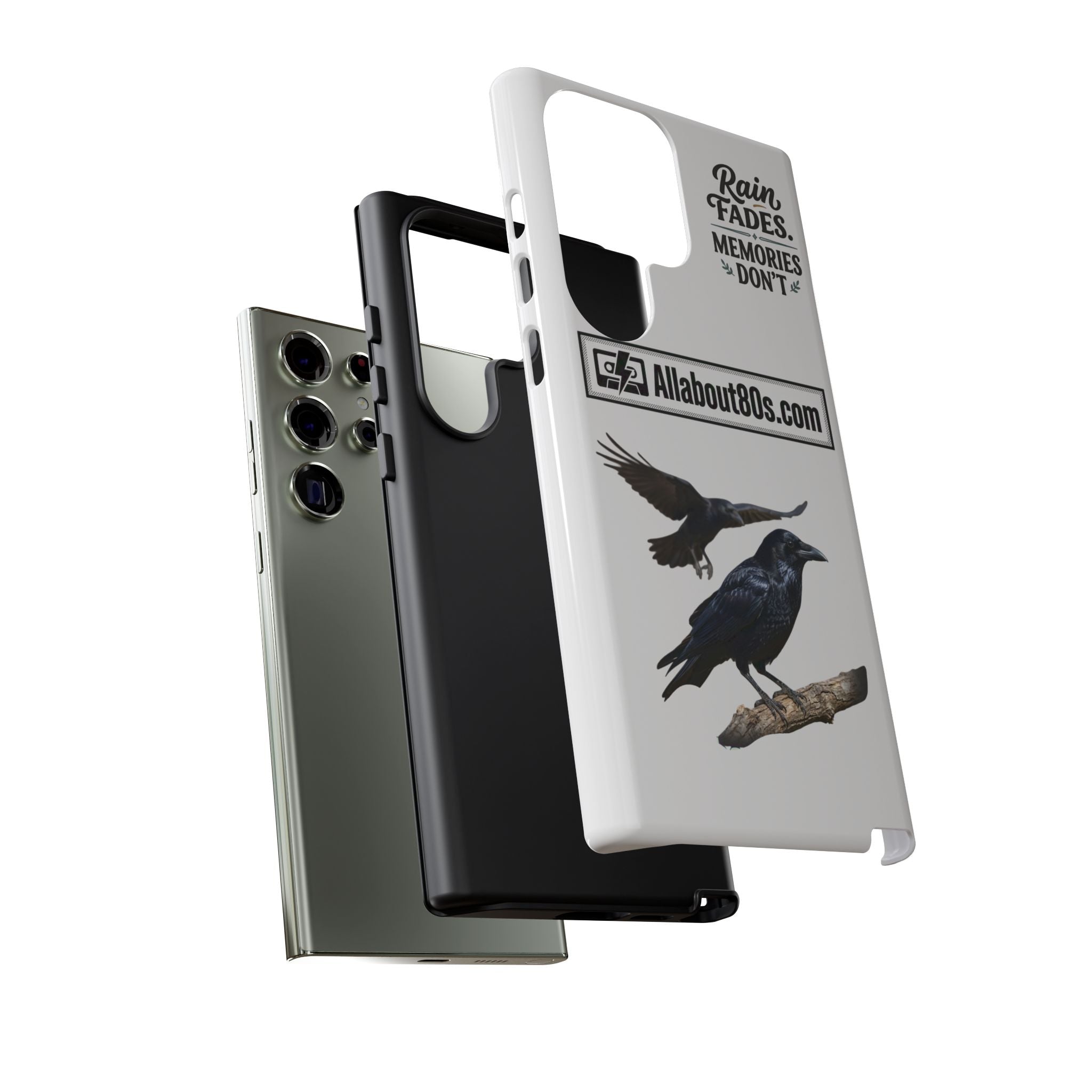 Raven Flight Phone Case — Protective iPhone Case with Black Crow Design