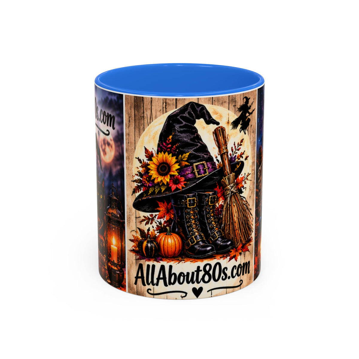Halloween Witch Scene Coffee Mug — AllAbout80s.com Pumpkin & Moon 11oz/15oz