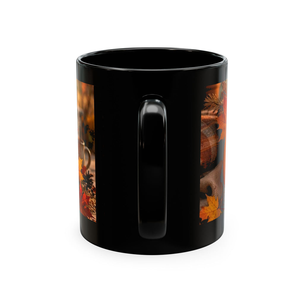 Hello Fall Ceramic Mug — Cozy Pumpkin & Autumn Leaves Coffee Cup