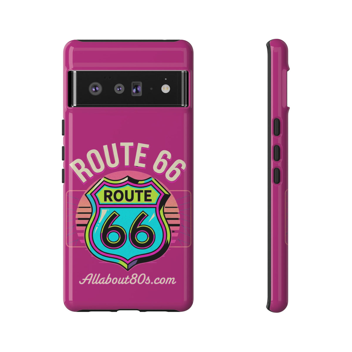 Route 66 Phone Case — Retro Neon Road Trip iPhone Cover
