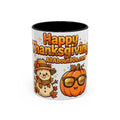 Happy Thanksgiving Pumpkin & Scarecrow Mug – Festive Fall Coffee Cup (11oz, 15oz)