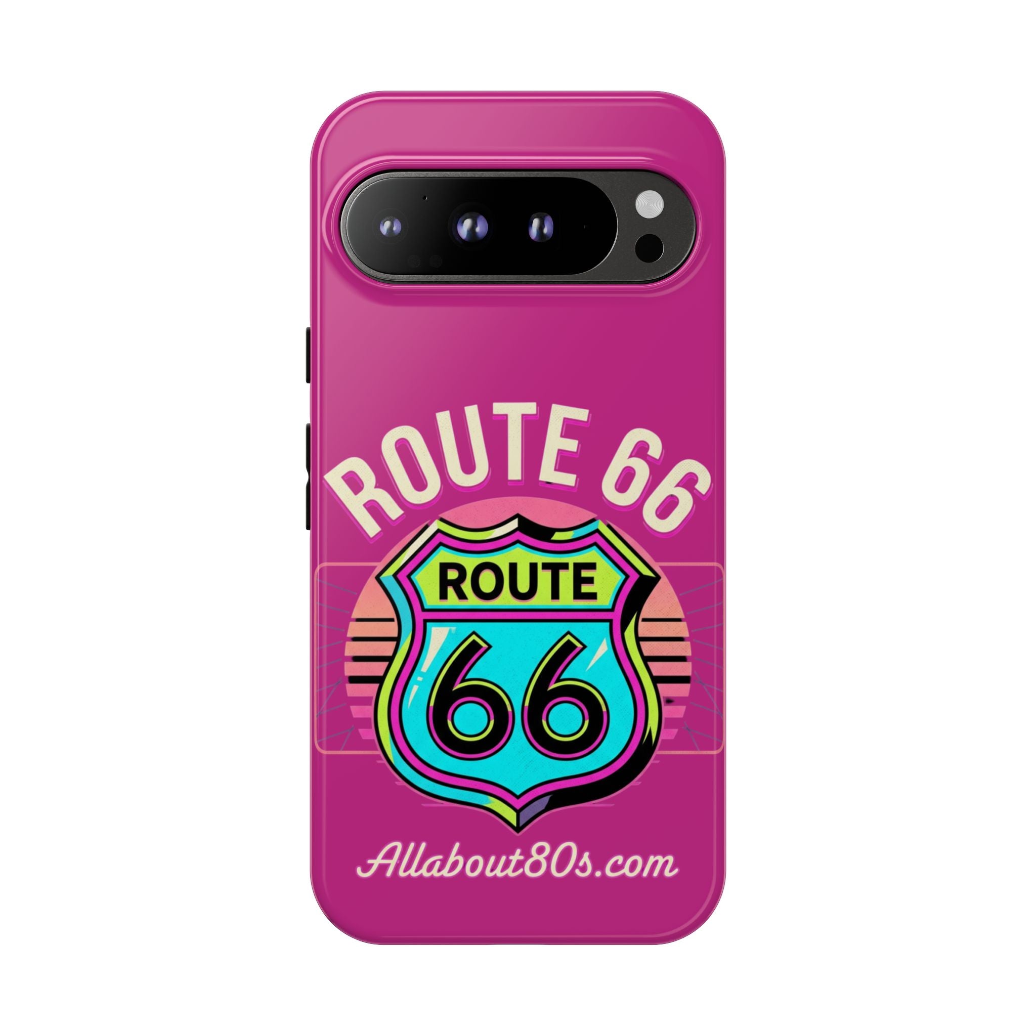 Route 66 Phone Case — Retro Neon Road Trip iPhone Cover