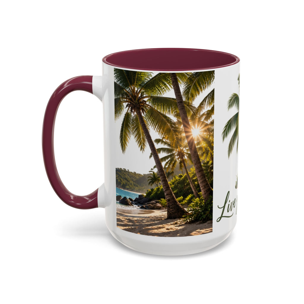 Live Your Dreams Palm Tree Mug