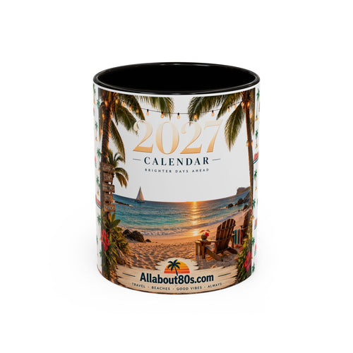 2025 Beach Sunset Calendar Mug