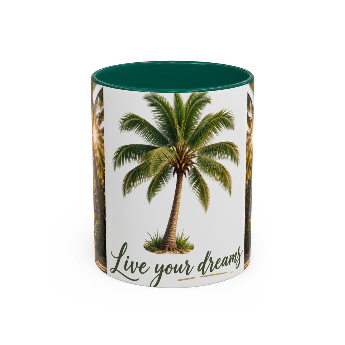Live Your Dreams Palm Tree Mug