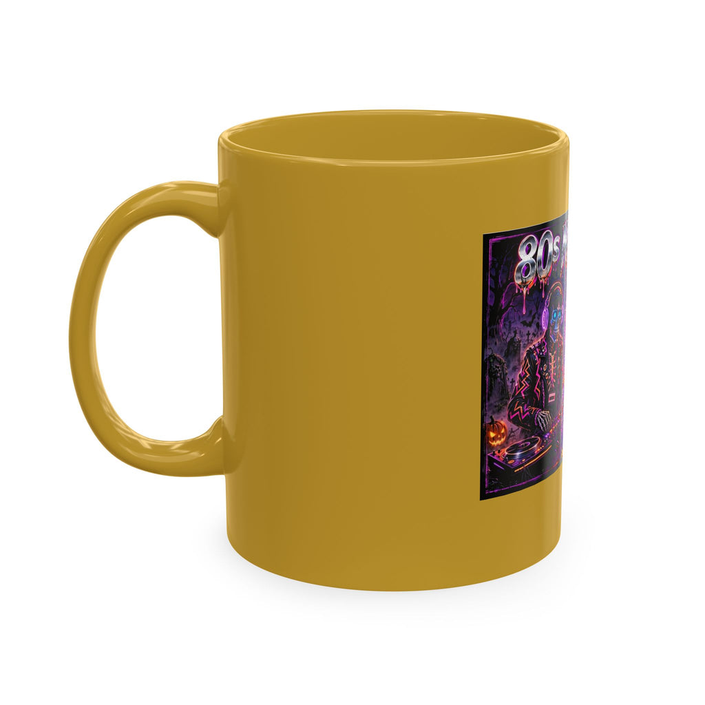 Halloween Nightmares Ceramic Mug – 80s Horror Retro Pumpkin Witch Coffee Cup