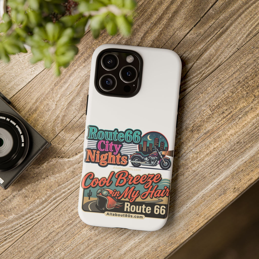 Phone Case — Route 66 City Nights Motorcycle Design
