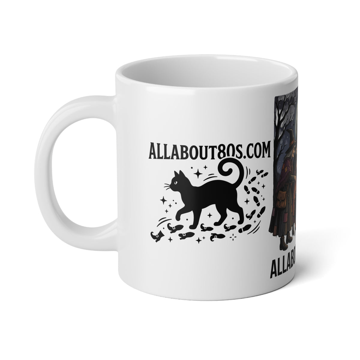 Witches Night 20oz Jumbo Mug — Halloween Cauldron Coffee Cup with Full Moon
