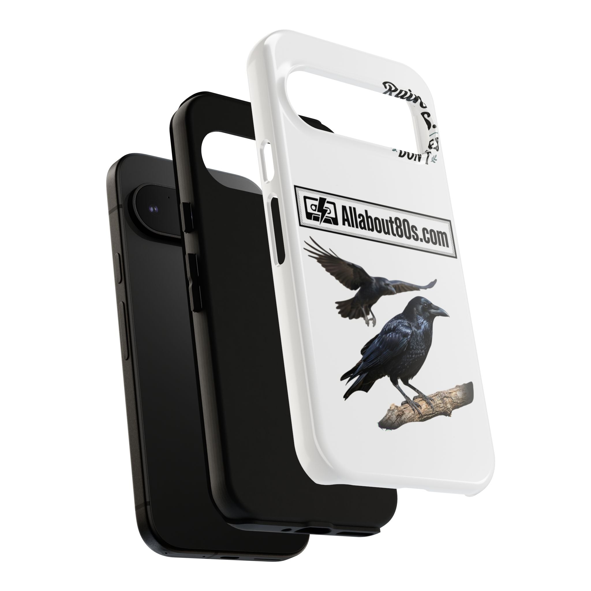 Raven Flight Phone Case — Protective iPhone Case with Black Crow Design