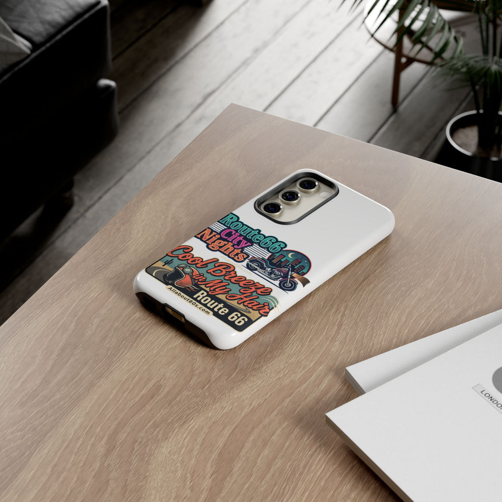 Phone Case — Route 66 City Nights Motorcycle Design