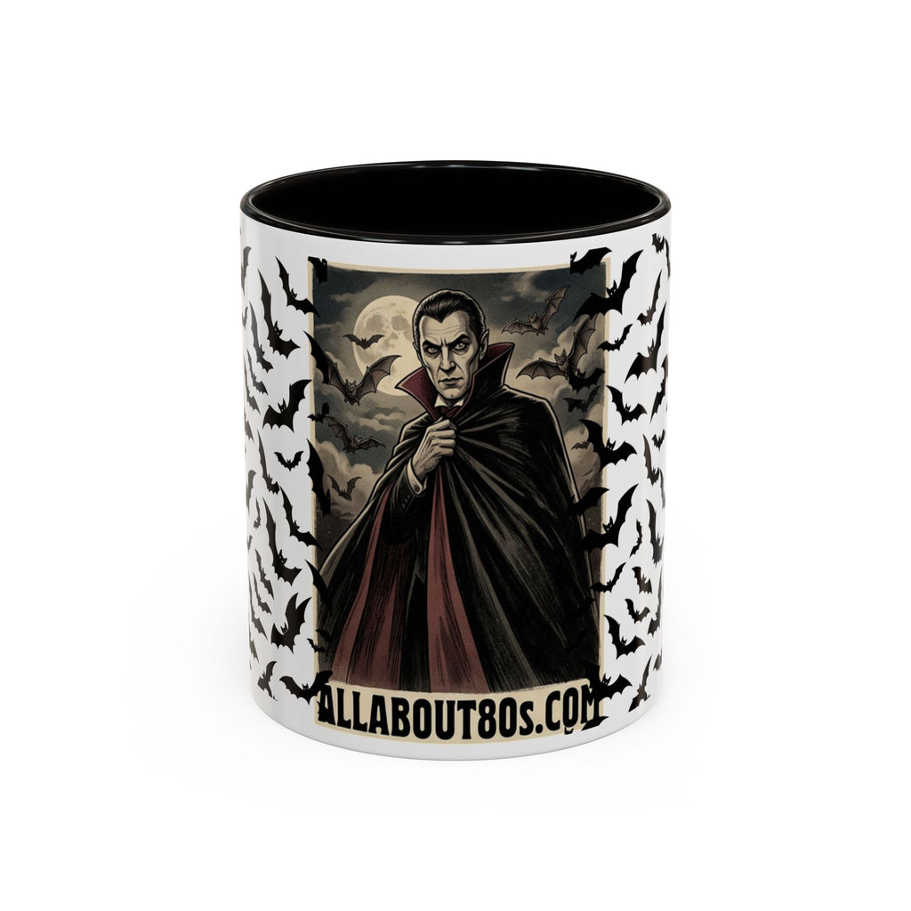 Vampire Dracula Bat Pattern Coffee Mug – Gothic Halloween 11oz/15oz