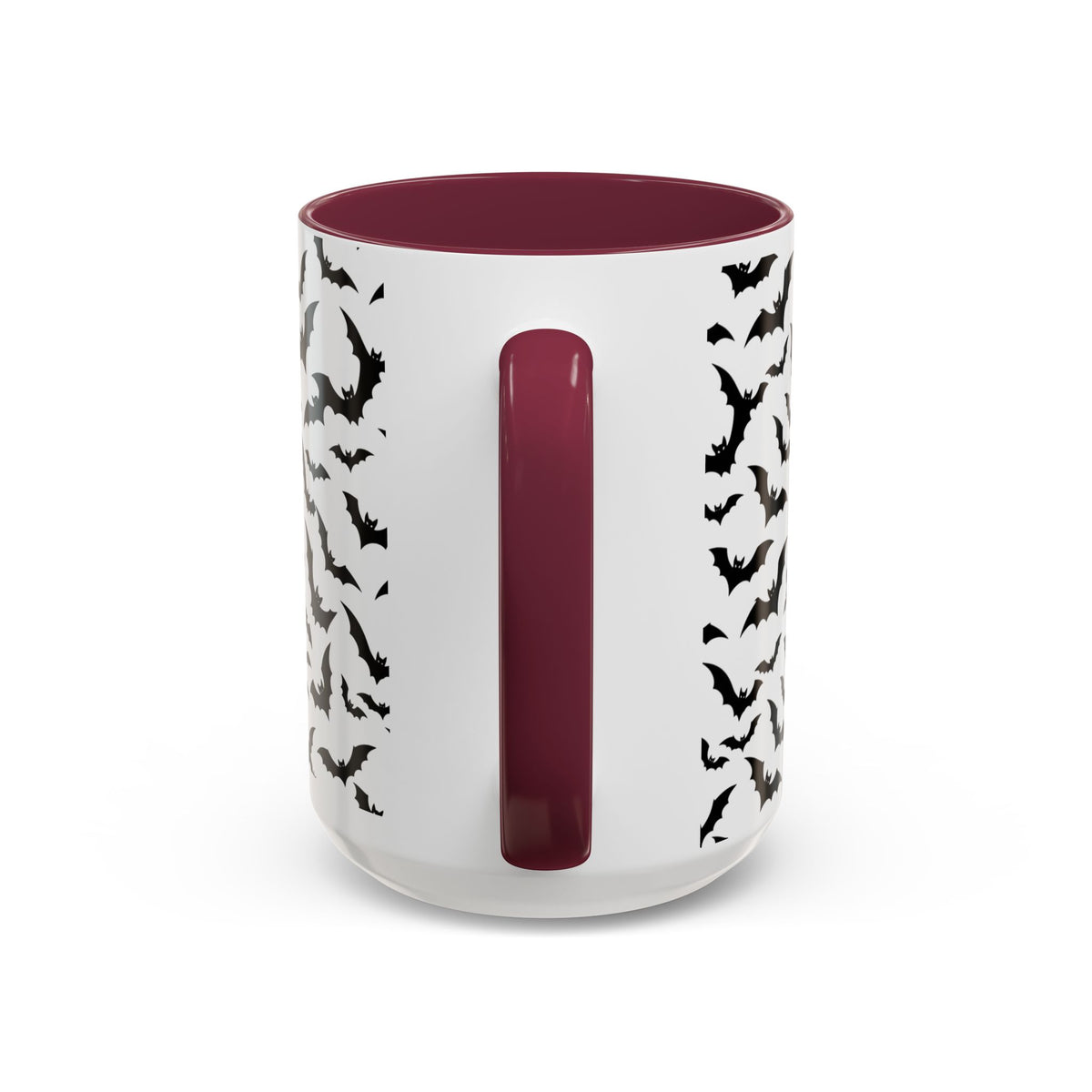 Halloween Haunted Castle Coffee Mug — Colorful Bat Pattern 11oz/15oz