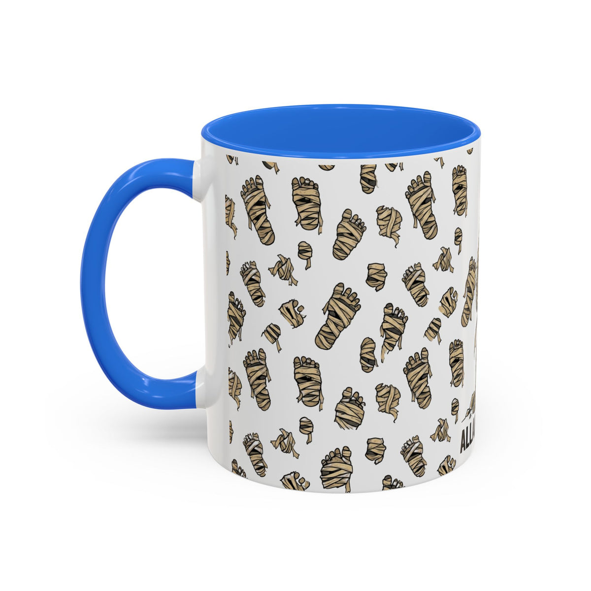 Mummy Pattern Coffee Mug (11oz & 15oz) – Retro Monster Tea Cup with AllAbout80s.com Design