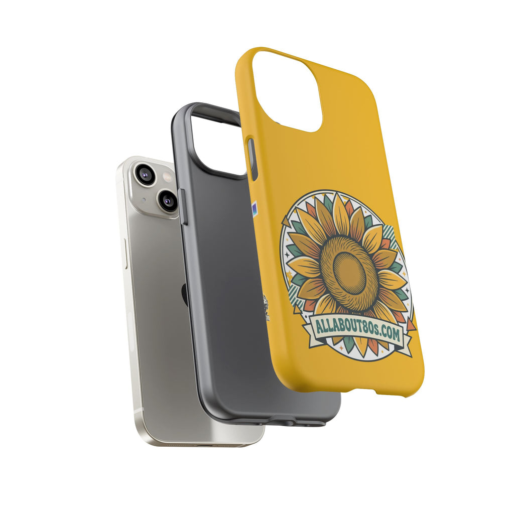Sunflower Logo Phone Case — AllAbout80s.com Yellow Protective Cover