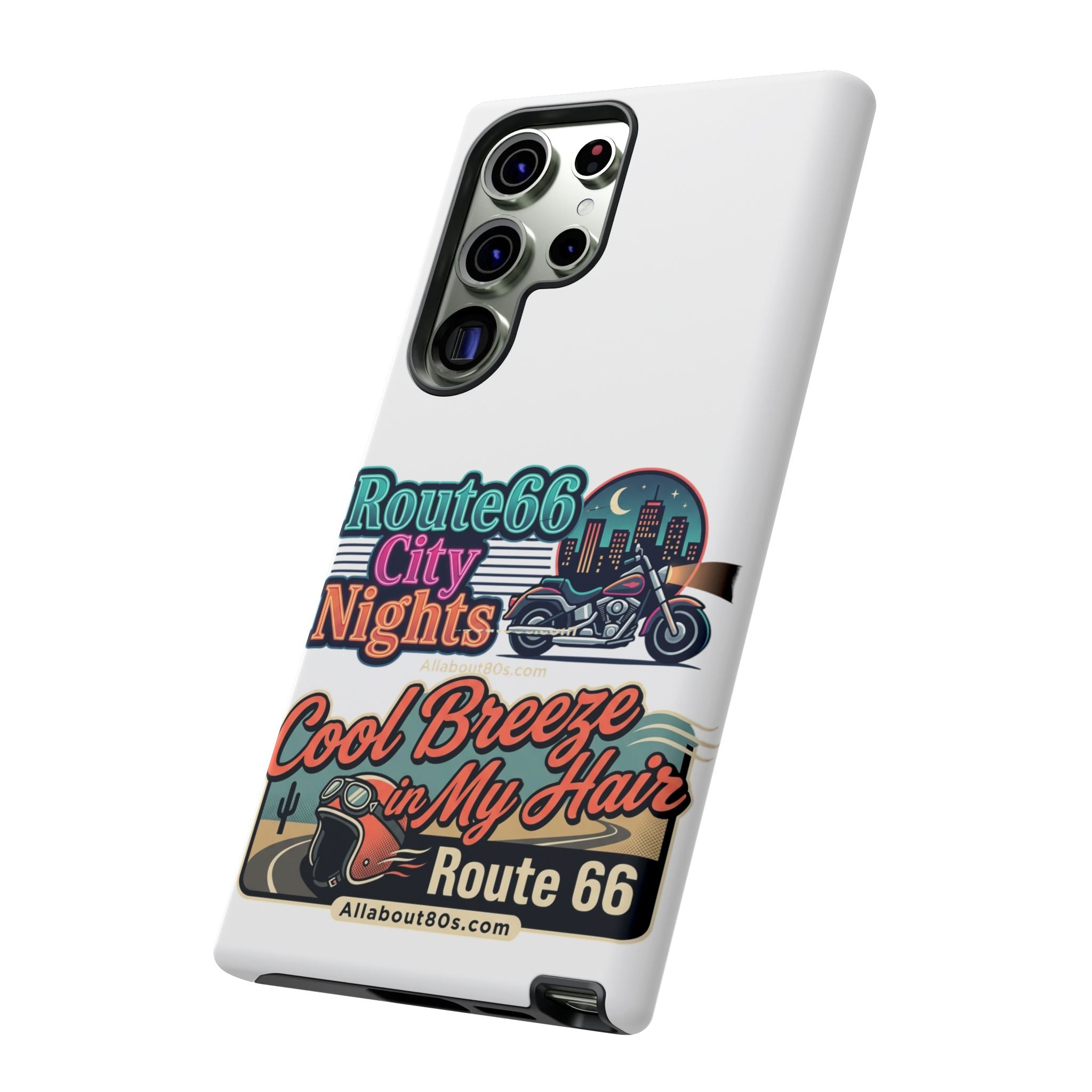 Phone Case — Route 66 City Nights Motorcycle Design