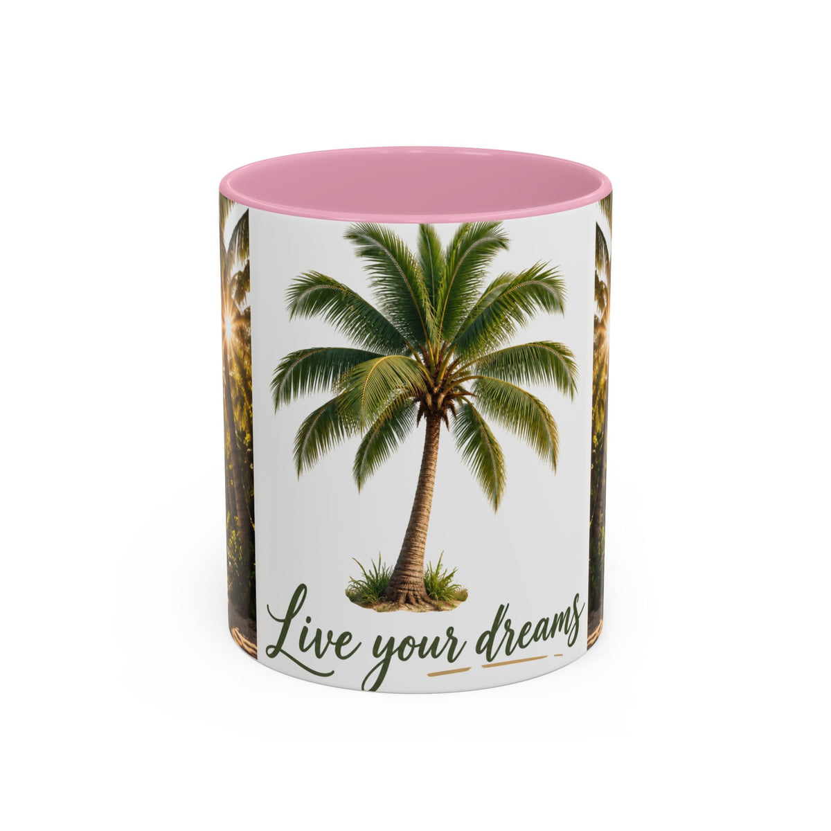 Live Your Dreams Palm Tree Mug