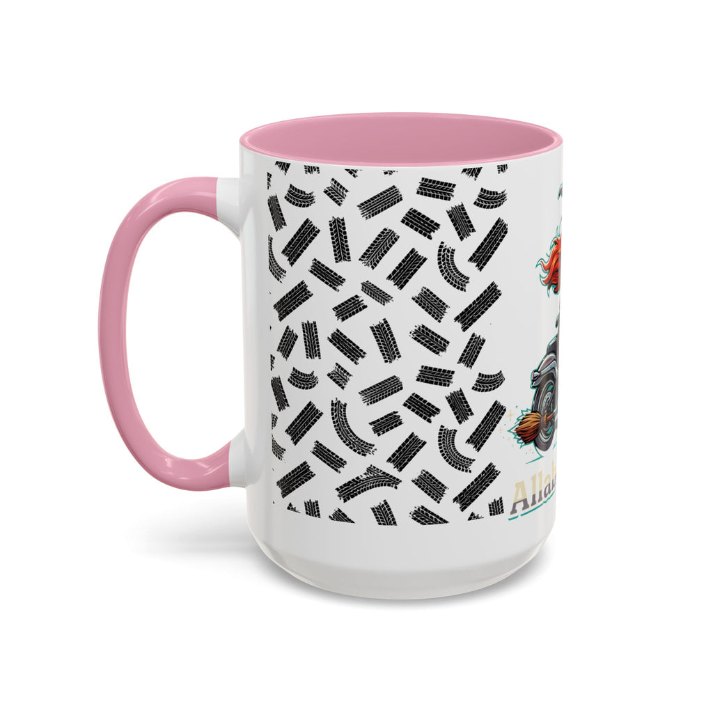 Witch Motorcycle Mug — Red-Haired Biker Witch Ceramic Coffee Cup