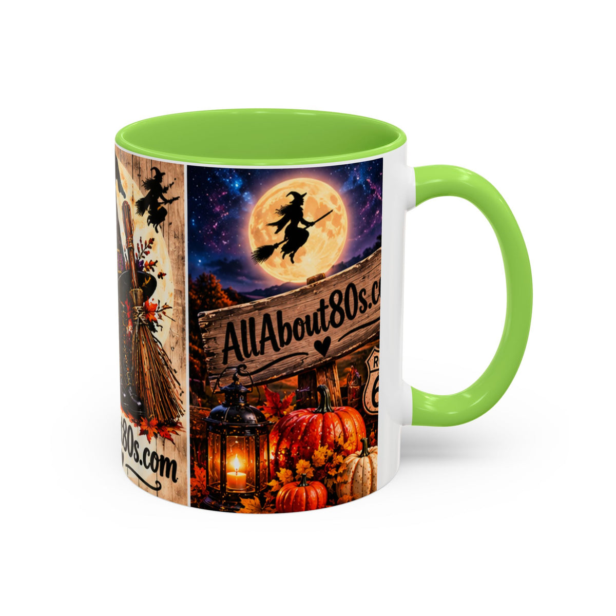 Halloween Witch Scene Coffee Mug — AllAbout80s.com Pumpkin & Moon 11oz/15oz