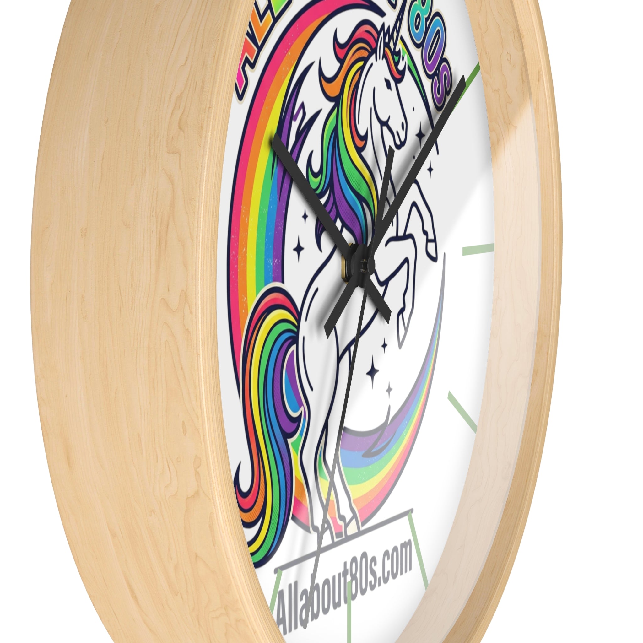 All About 80s Rainbow Unicorn Wall Clock — Retro 80s Decor