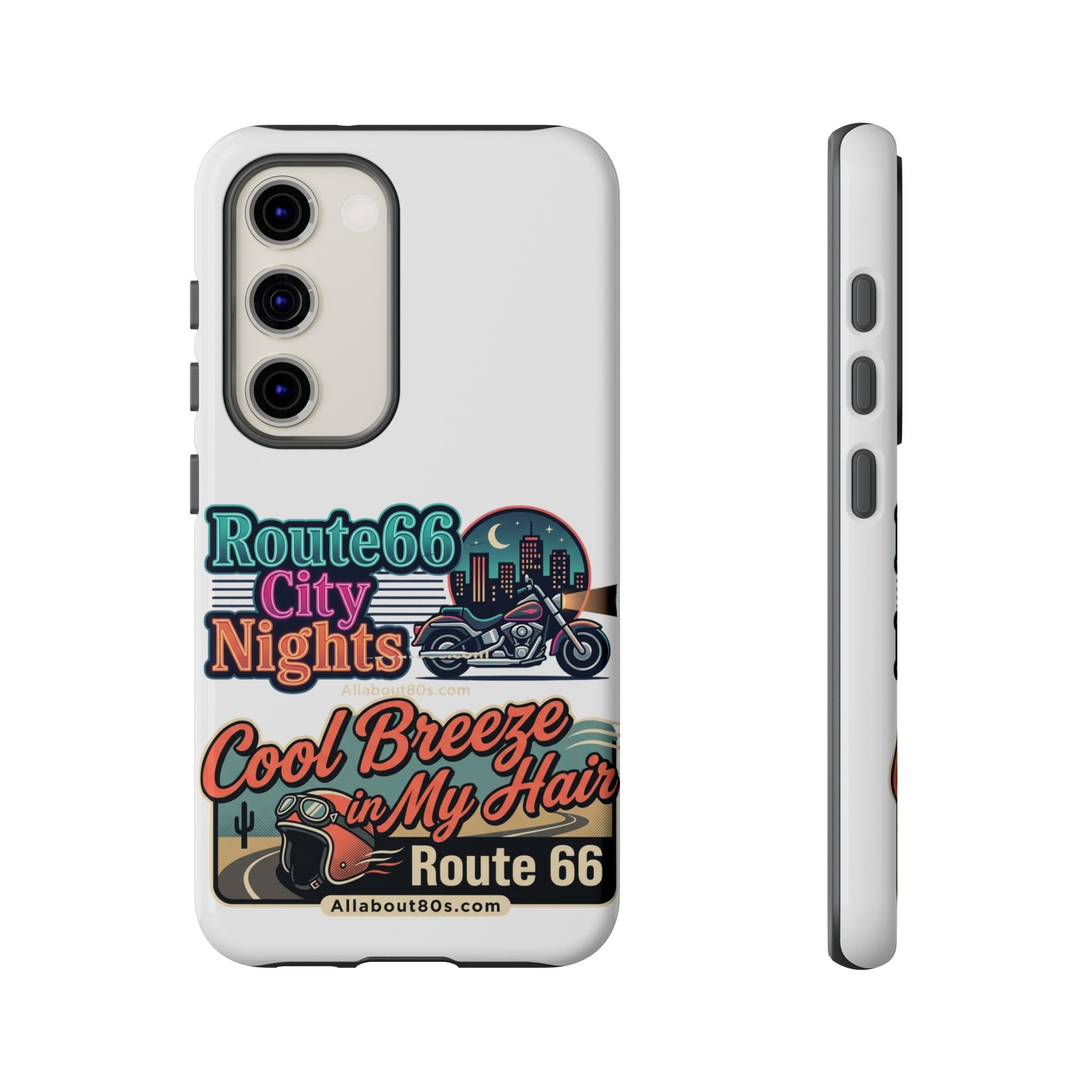 Phone Case — Route 66 City Nights Motorcycle Design