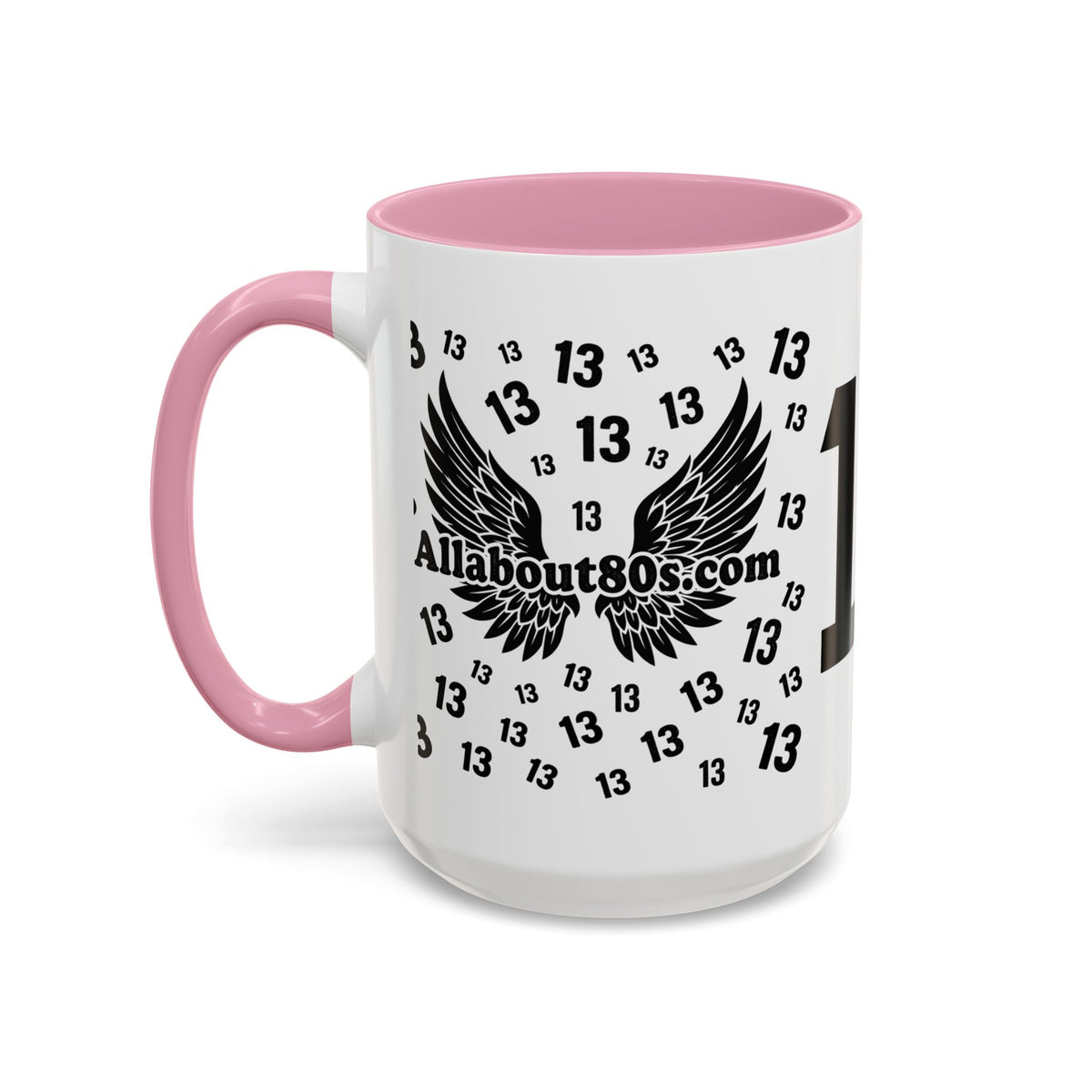 Number 13 Accent Mug — Bold Sports-Style Ceramic Coffee Cup (11oz/15oz)