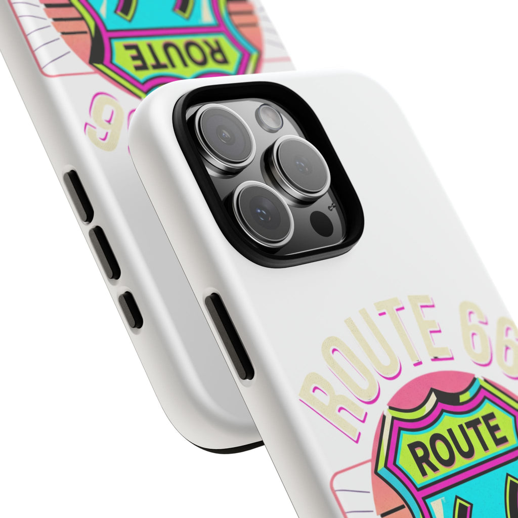 Route 66 Neon Phone Case — Retro Road Trip iPhone Cover