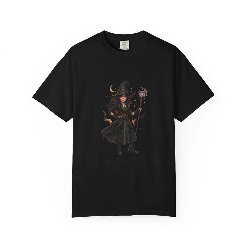 Witch Graphic T-Shirt — "Get Your Witch On" Halloween Tee