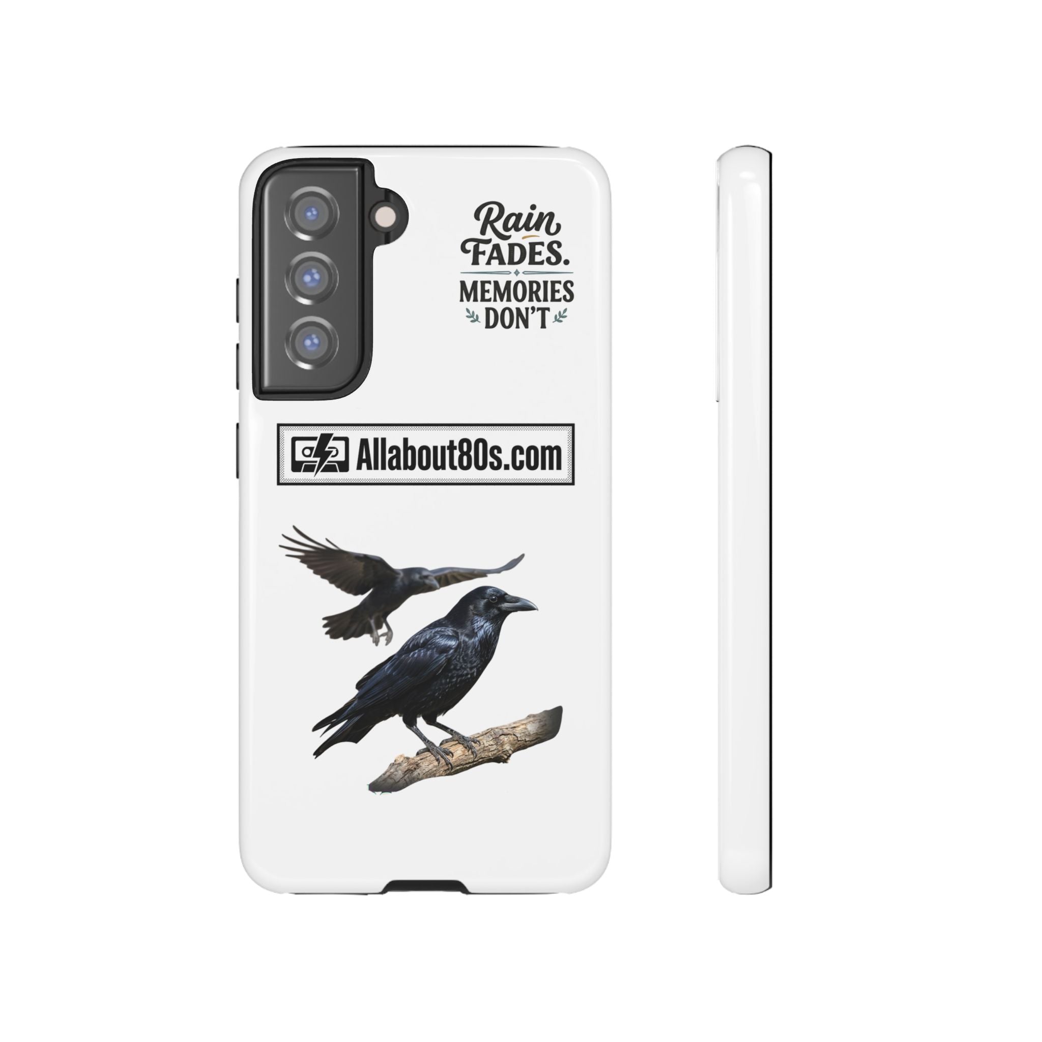 Raven Flight Phone Case — Protective iPhone Case with Black Crow Design