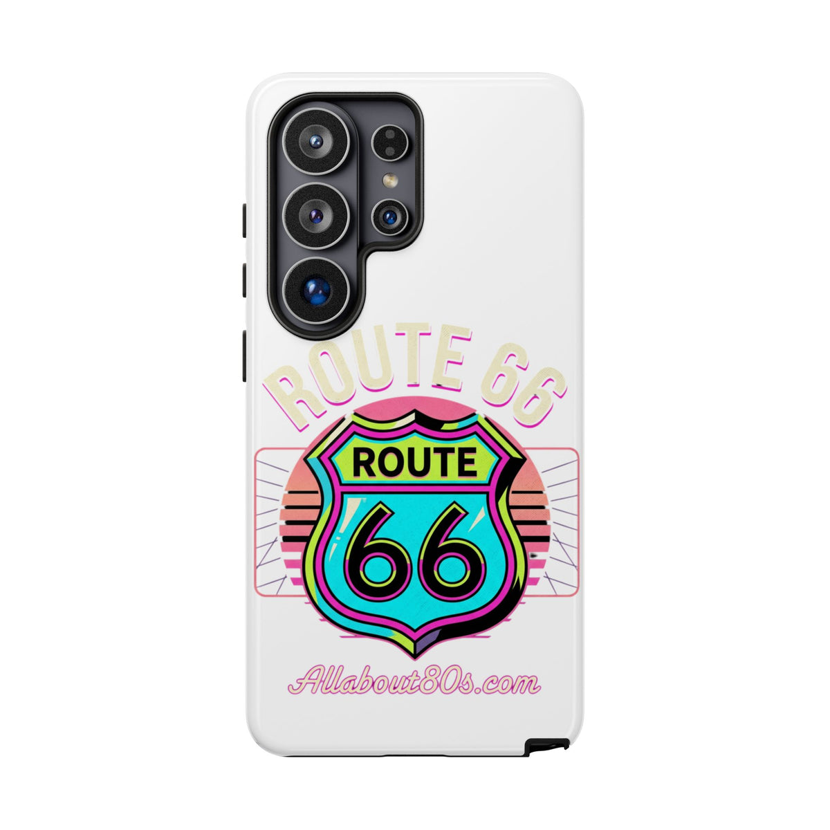 Route 66 Neon Phone Case — Retro Road Trip iPhone Cover