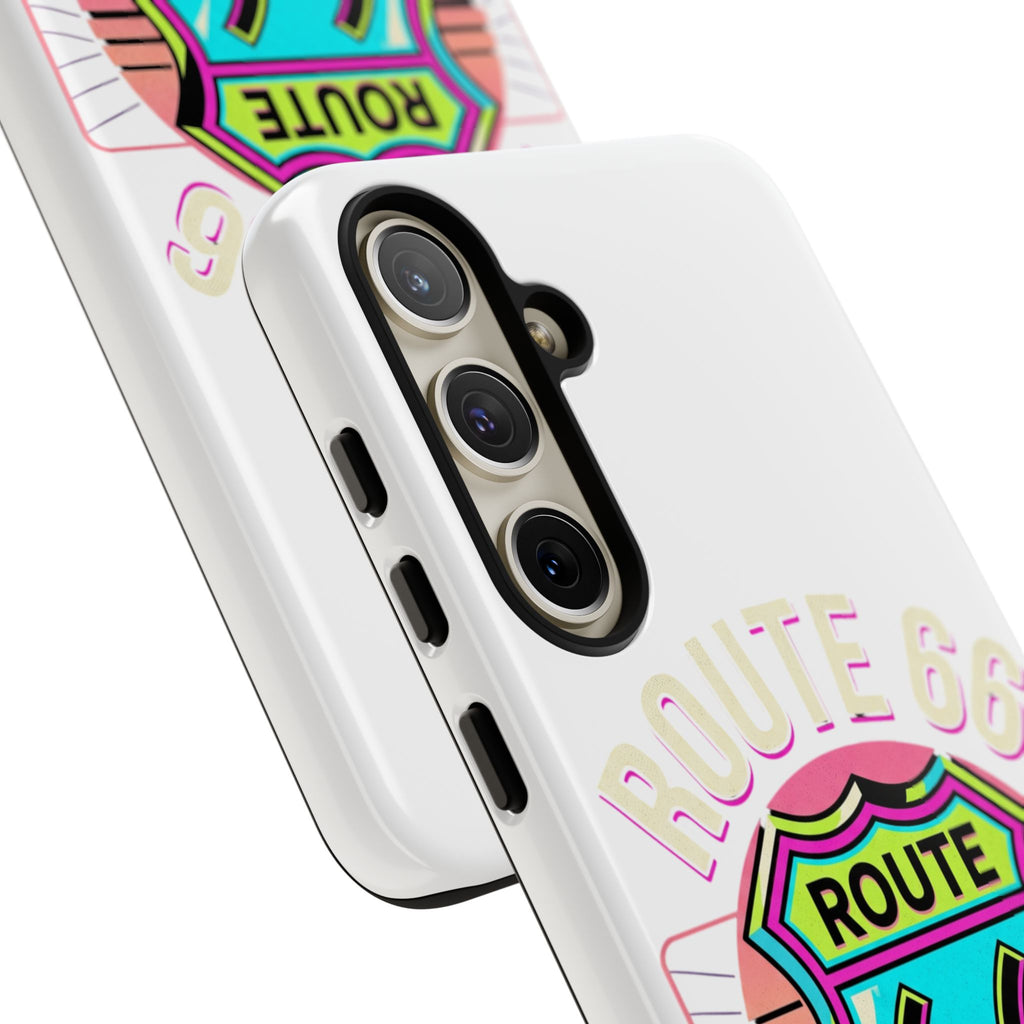 Route 66 Neon Phone Case — Retro Road Trip iPhone Cover