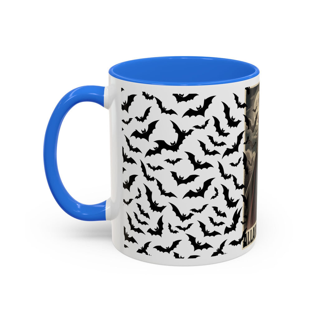 Vampire Dracula Bat Pattern Coffee Mug – Gothic Halloween 11oz/15oz