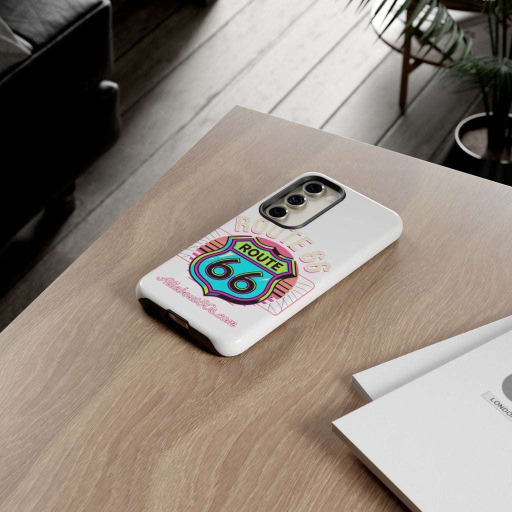 Route 66 Neon Phone Case — Retro Road Trip iPhone Cover