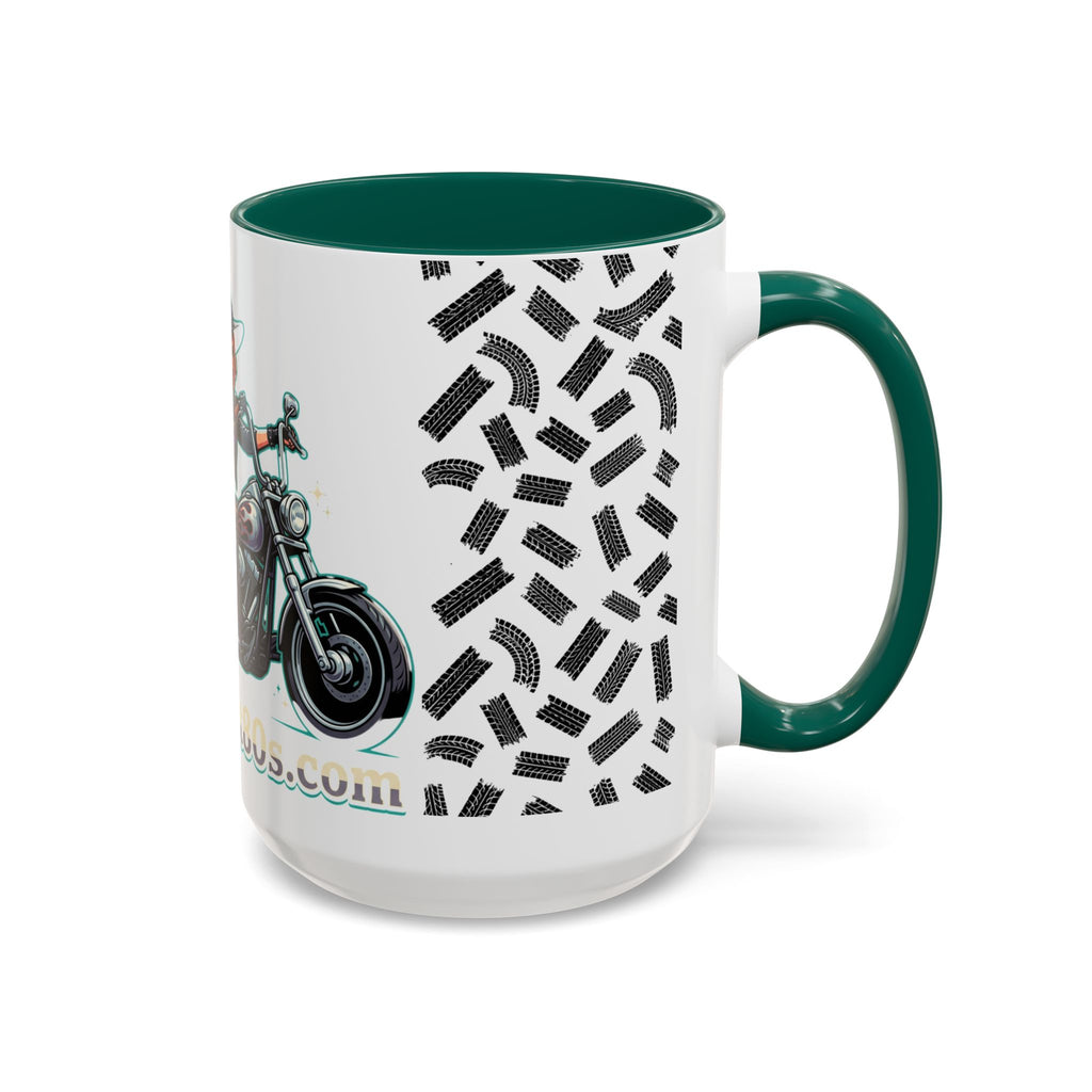 Witch Motorcycle Mug — Red-Haired Biker Witch Ceramic Coffee Cup