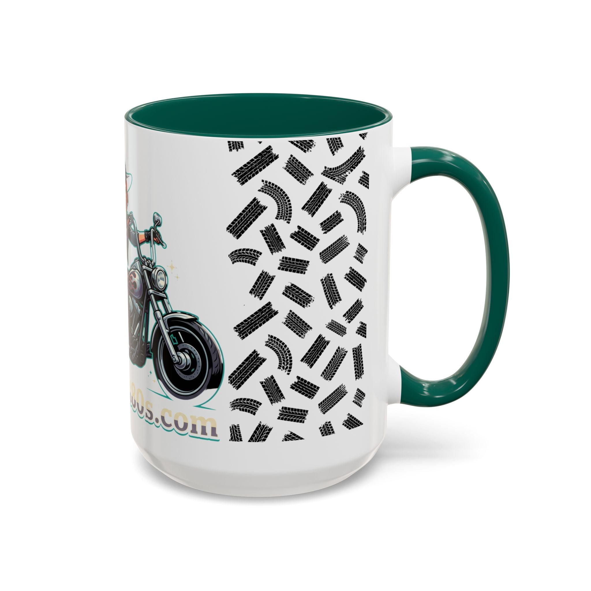 Witch Motorcycle Mug — Red-Haired Biker Witch Ceramic Coffee Cup