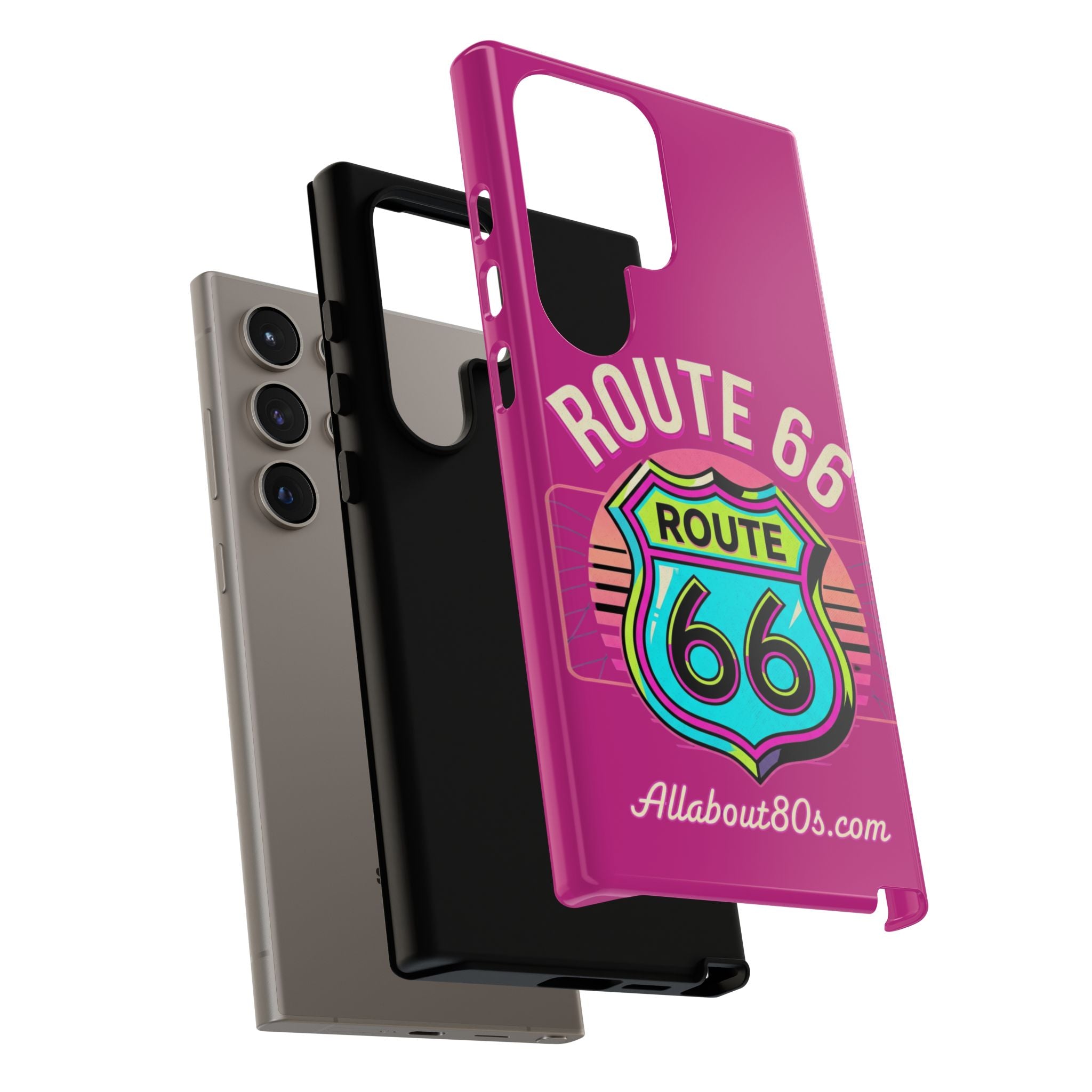 Route 66 Phone Case — Retro Neon Road Trip iPhone Cover