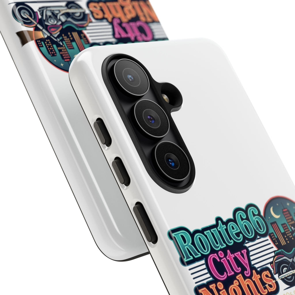 Phone Case — Route 66 City Nights Motorcycle Design