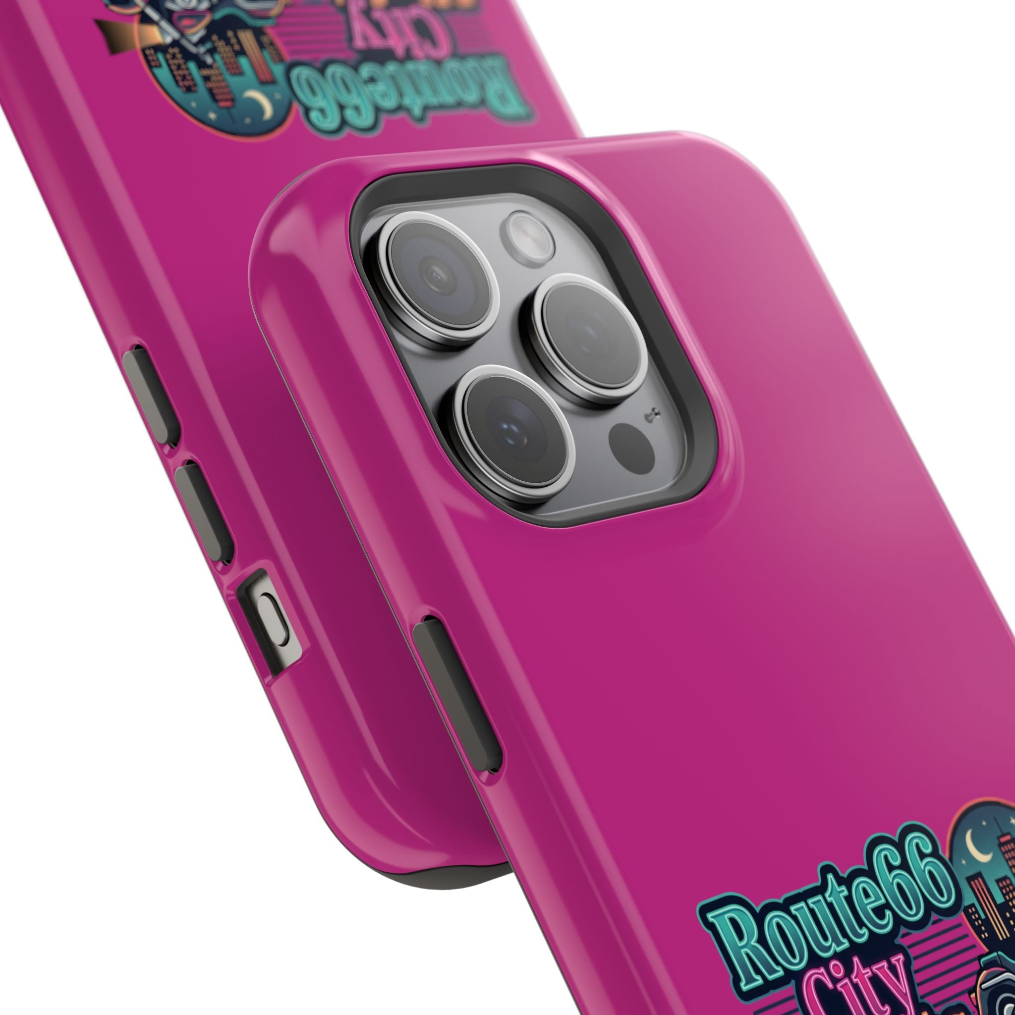 Phone Case — 'Route 66 City Nights' Magnetic Impact-Resistant Case