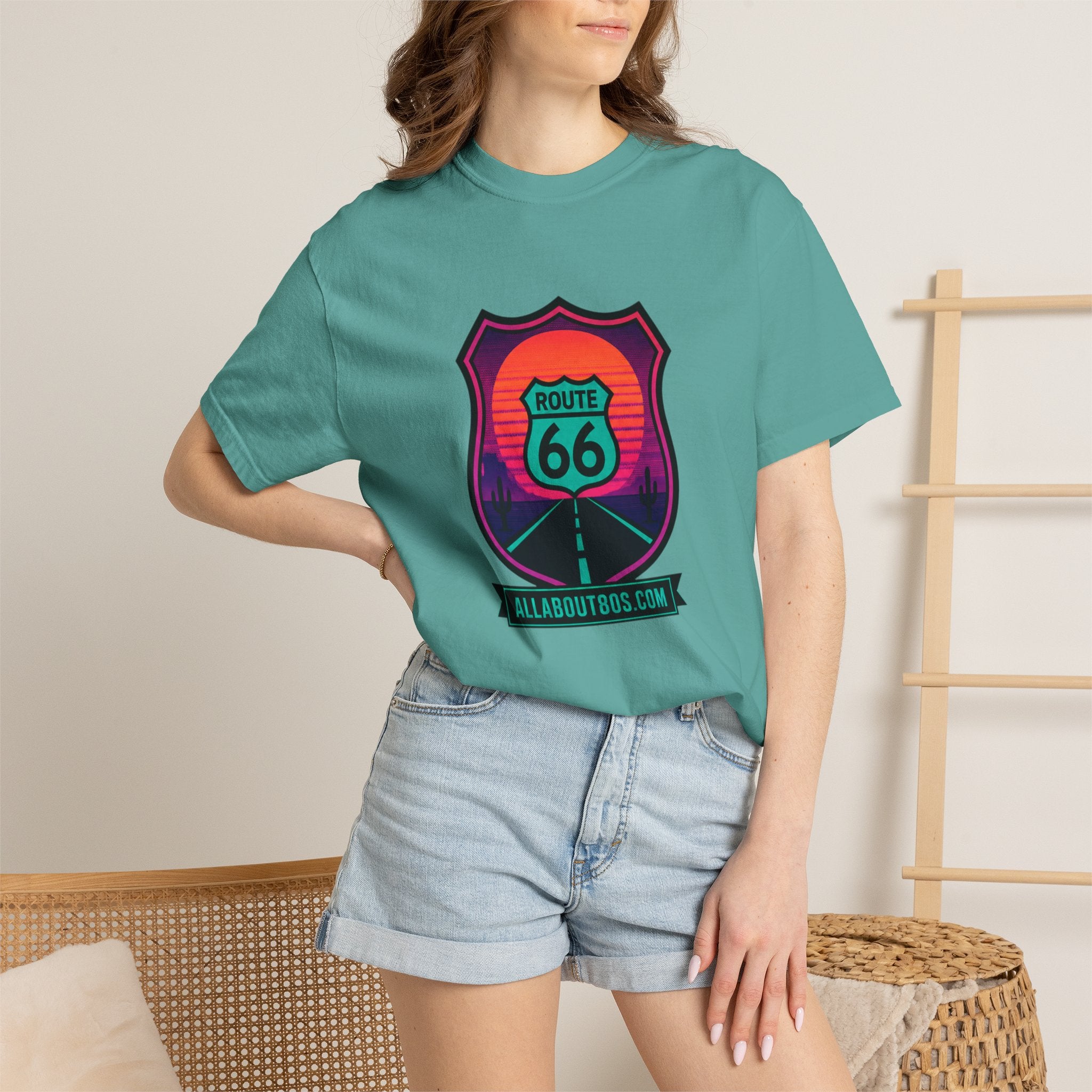 Route 66 Sunset T‑Shirt — Retro Roadtrip Graphic Tee