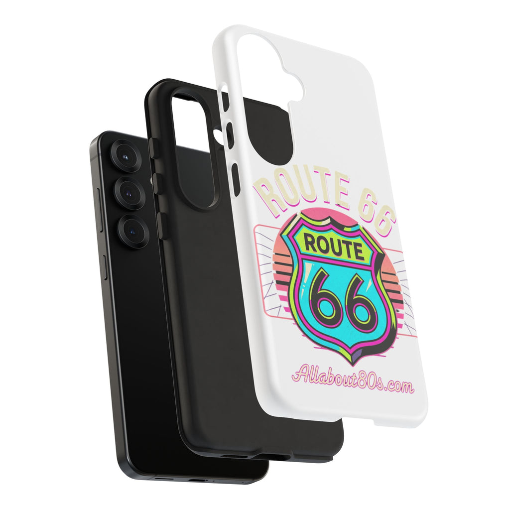 Route 66 Neon Phone Case — Retro Road Trip iPhone Cover