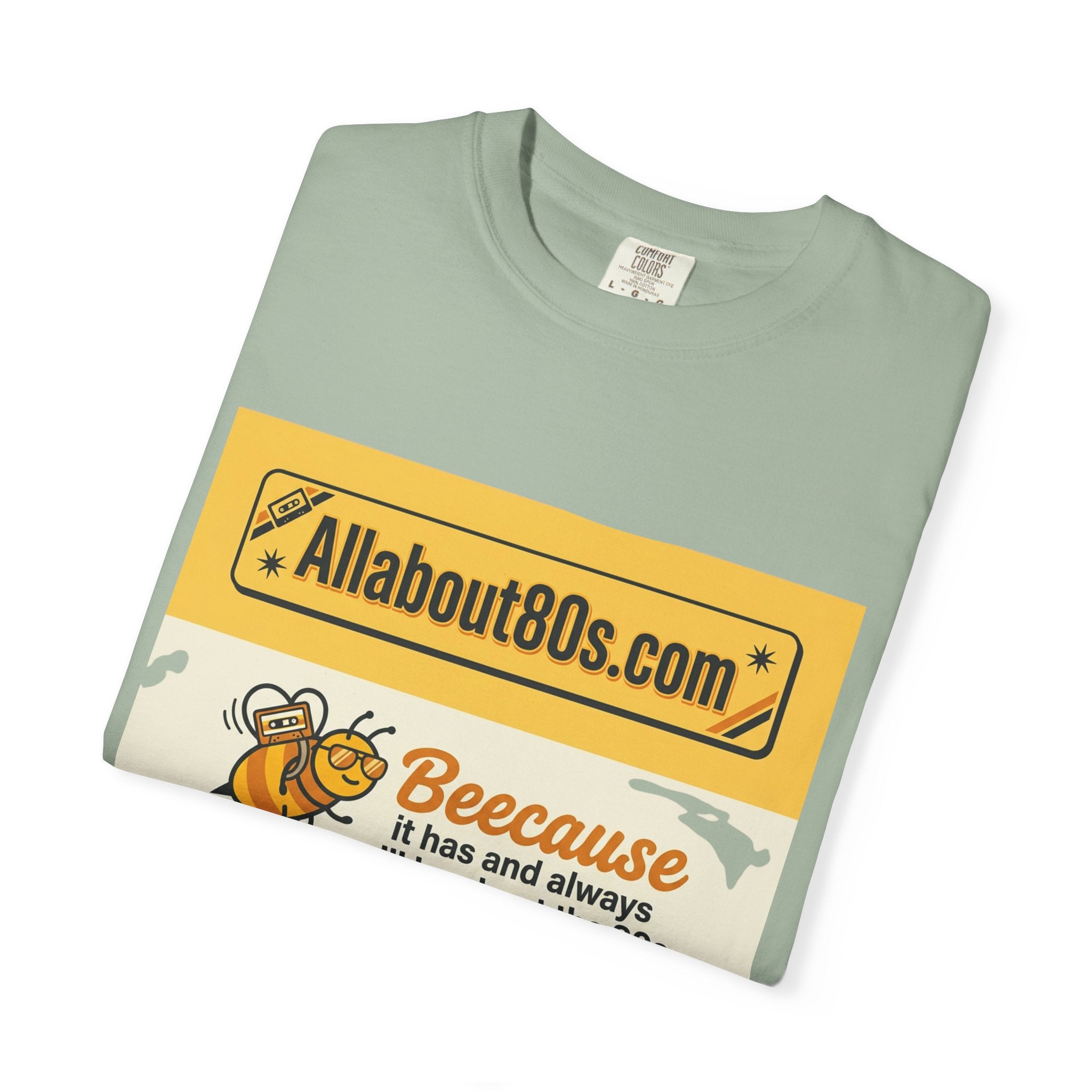 Allabout80s "Beeecause" Retro 80s Graphic T-Shirt