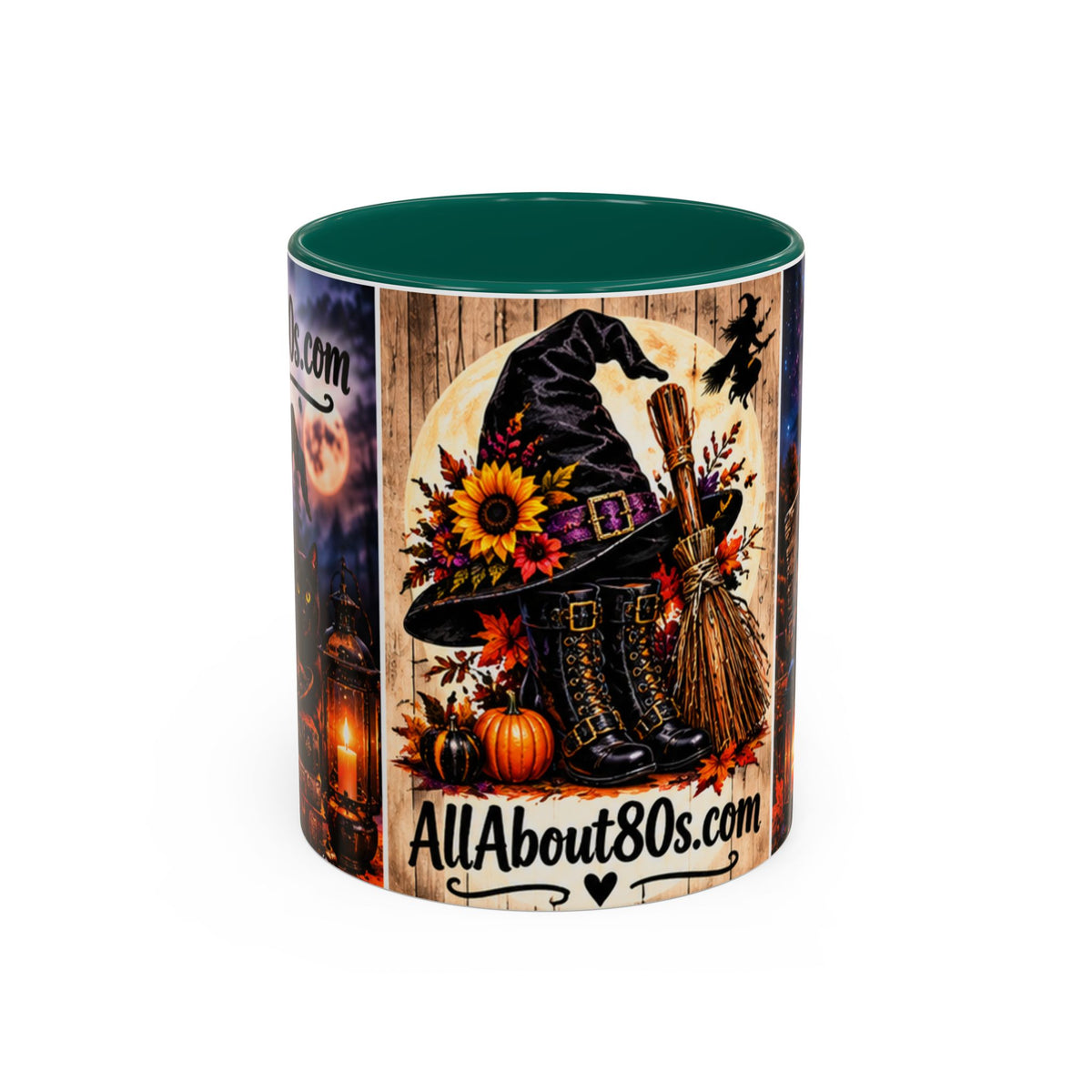Halloween Witch Scene Coffee Mug — AllAbout80s.com Pumpkin & Moon 11oz/15oz