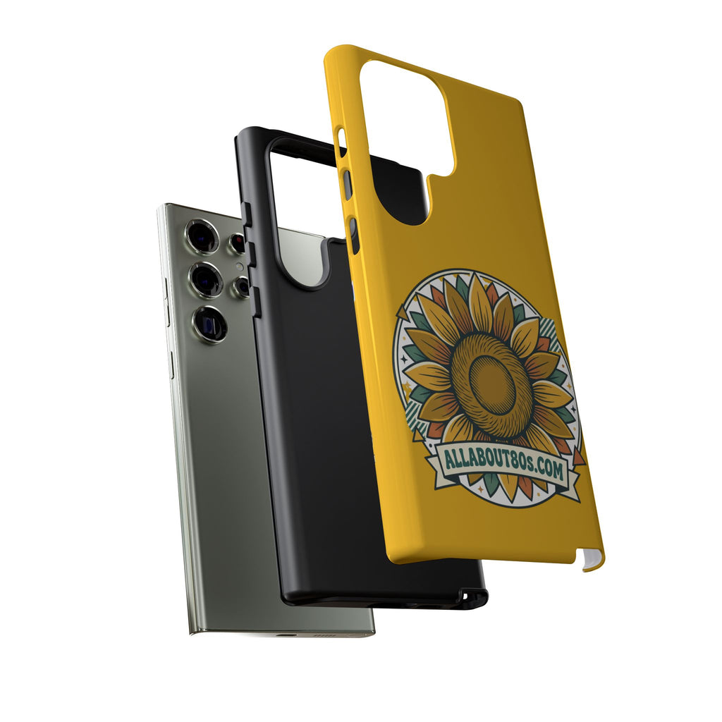 Sunflower Logo Phone Case — AllAbout80s.com Yellow Protective Cover