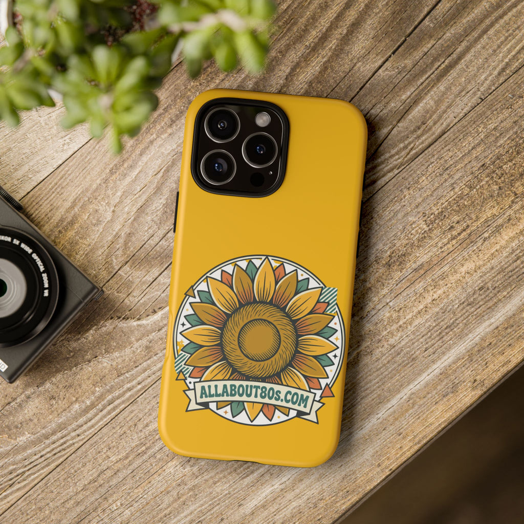 Sunflower Logo Phone Case — AllAbout80s.com Yellow Protective Cover