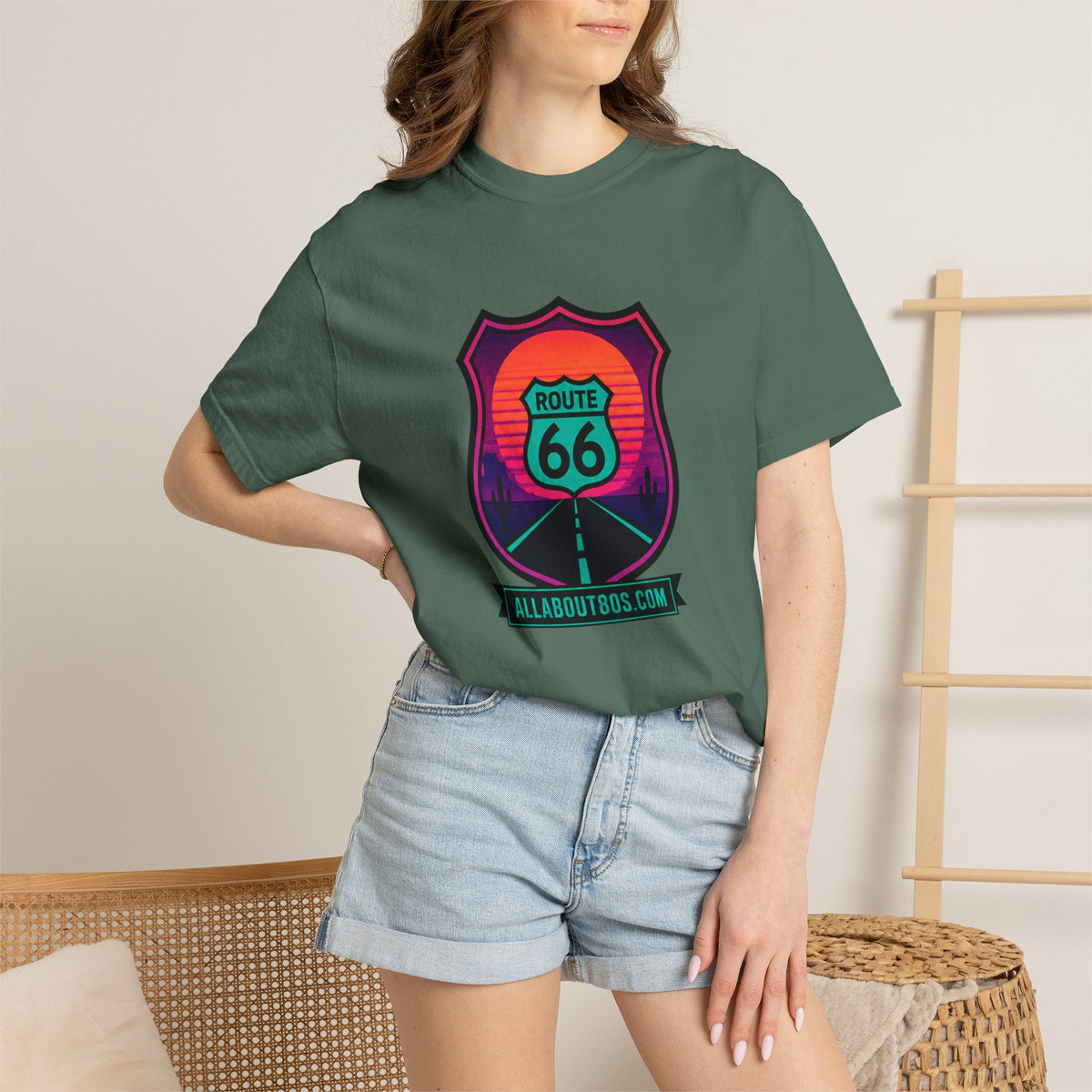 Route 66 Sunset T‑Shirt — Retro Roadtrip Graphic Tee