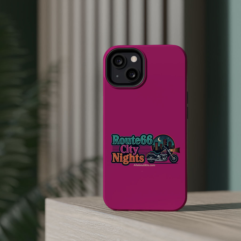 Phone Case — 'Route 66 City Nights' Magnetic Impact-Resistant Case