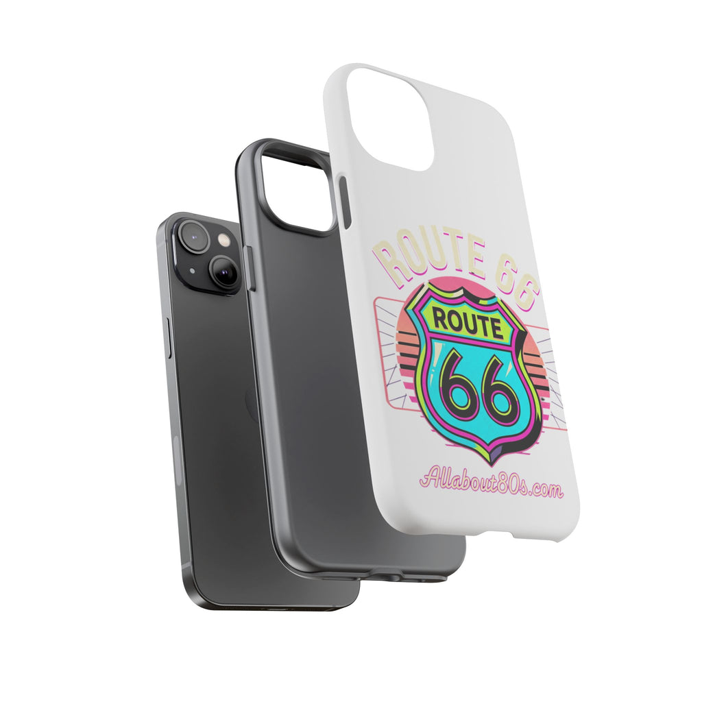 Route 66 Neon Phone Case — Retro Road Trip iPhone Cover