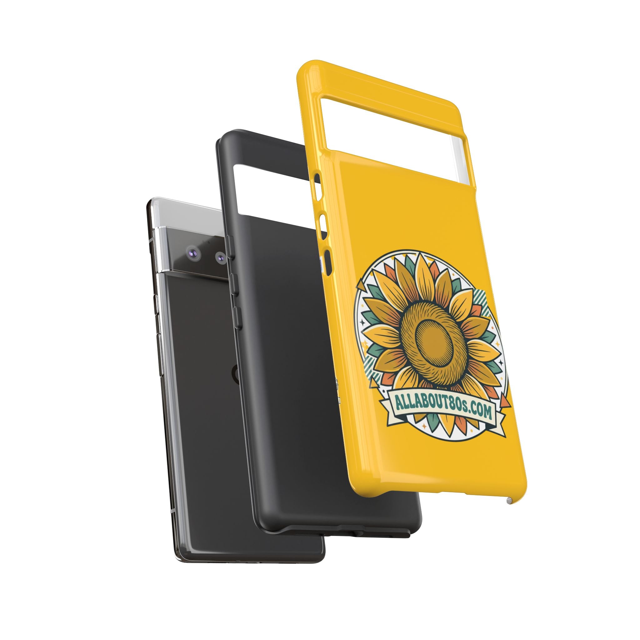 Sunflower Logo Phone Case — AllAbout80s.com Yellow Protective Cover