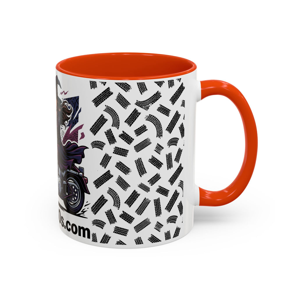 Witch Rider Coffee Mug — Halloween Motorcycle Witch 11oz/15oz