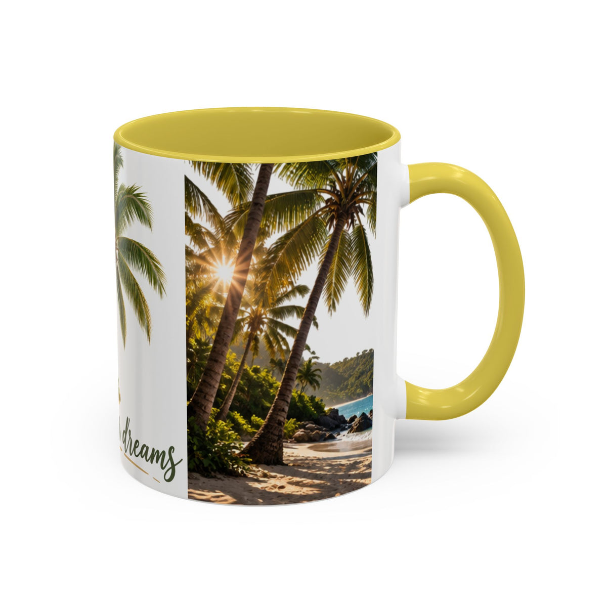 Live Your Dreams Palm Tree Mug