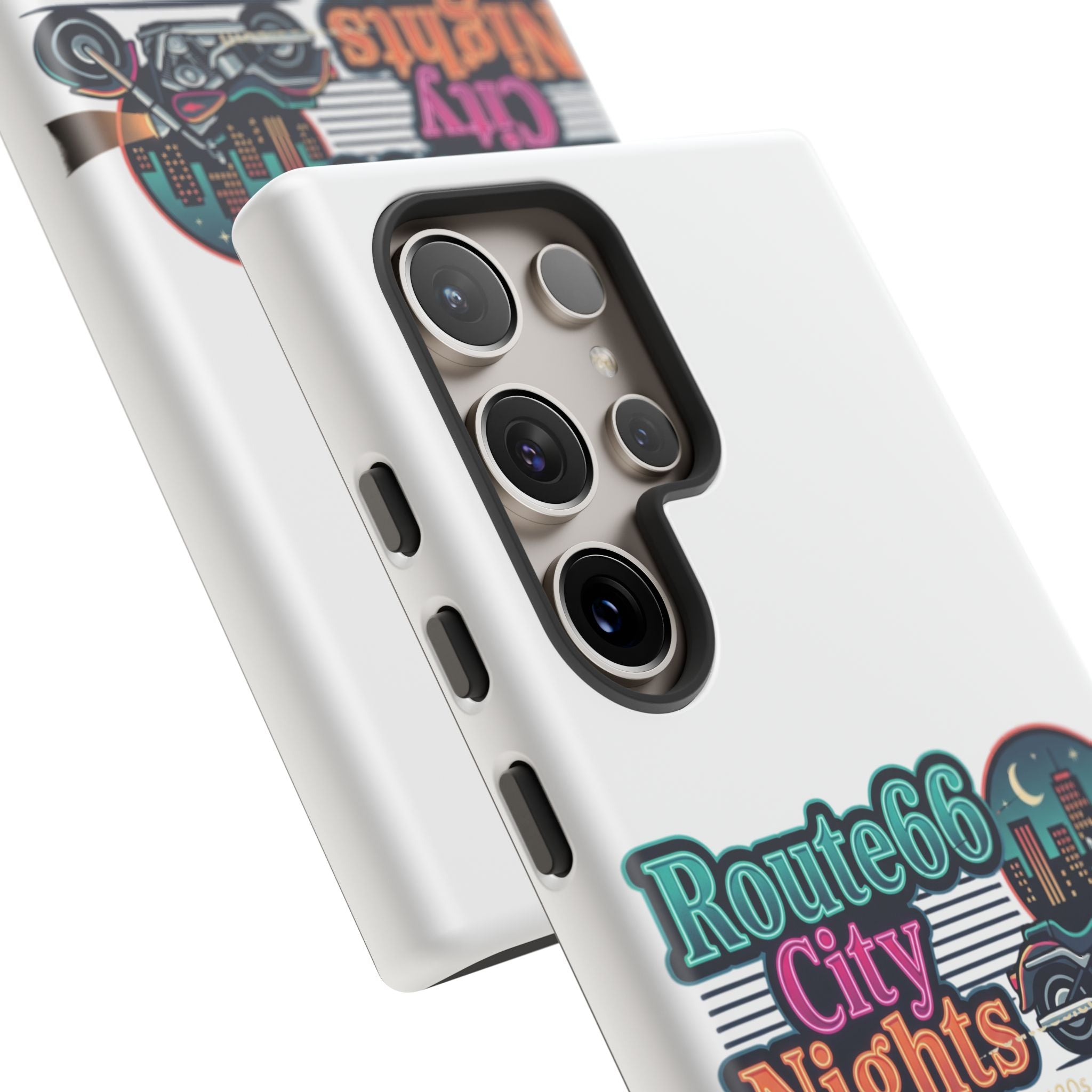 Phone Case — Route 66 City Nights Motorcycle Design